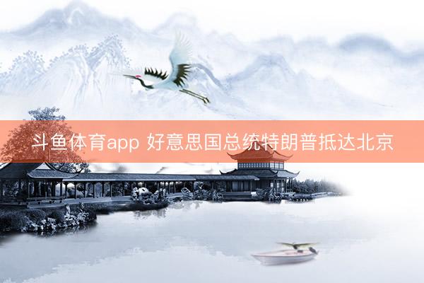 斗鱼体育app 好意思国总统特朗普抵达北京