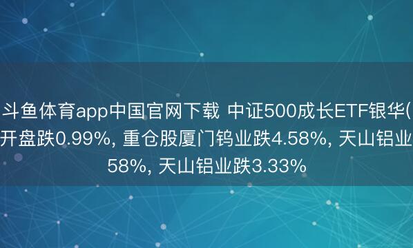 斗鱼体育app中国官网下载 中证500成长ETF银华(562340)开盘跌0.99%, 重仓股厦门钨业跌4.58%, 天山铝业跌3.33%