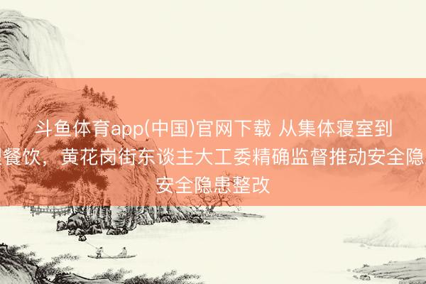 斗鱼体育app(中国)官网下载 从集体寝室到大中型餐饮，黄花岗街东谈主大工委精确监督推动安全隐患整改